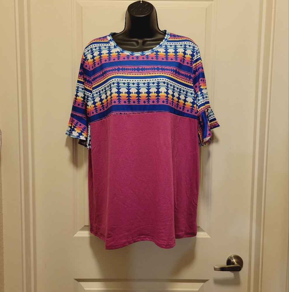 MultiColored Tribal Print Boutique Tee